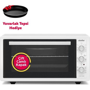 Simfer Simfer 4552 Beyaz Turbo Fan Mini/Midi Fırın 45 LT - 6 Fonksiyon, Yoğurt Yapma, Buz Çözme, İç fiyatı ve görseli