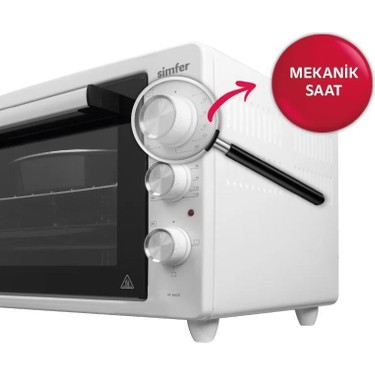 Simfer Simfer 4552 Beyaz 45 LT Turbo Fan Mini/Midi Fırın - 6 Fonksiyon,Yoğurt Yapma, Buz Çözme & İç — 4. ürün görseli