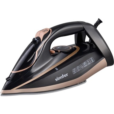 Simfer Simfer 6400 Buharlı Ütü 3000W Siyah-Rosegold Seramik Tabanlı Kireç Önleyici fiyatı ve görseli