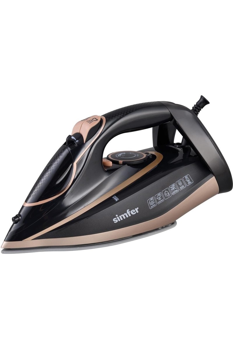 Simfer Simfer 6400 Buharlı Ütü 3000W Siyah-Rosegold Seramik Tabanlı Kireç Önleyici — 2. ürün görseli
