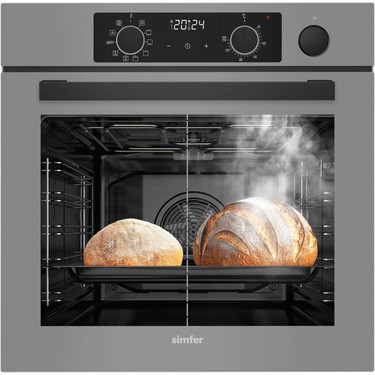 Simfer Simfer 8246 0+10 Fonksiyon Steam Master Buharlı Ankastre Fırın Gri Cam — 3. ürün görseli