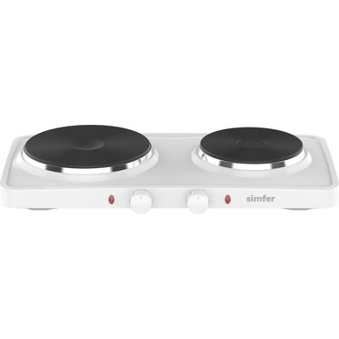 Simfer Simfer HP2500W Beyaz Hot Plate İki Gözlü Elektrikli Ocak (Çift Emniyetli Termostat , 2500W Krom — 2. ürün görseli