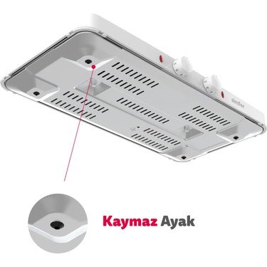 Simfer Simfer HP2500W Beyaz Hot Plate İki Gözlü Elektrikli Ocak (Çift Emniyetli Termostat , 2500W Krom — 3. ürün görseli