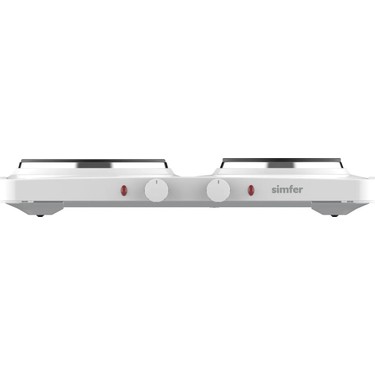 Simfer Simfer HP2500W Beyaz Hot Plate İki Gözlü Elektrikli Ocak (Çift Emniyetli Termostat , 2500W Krom — 4. ürün görseli