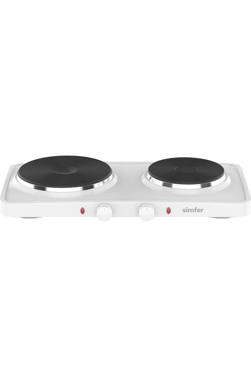 Simfer Simfer HP2500W Beyaz Hot Plate İki Gözlü Elektrikli Ocak (Çift Emniyetli Termostat , 2500W Krom — 6. ürün görseli