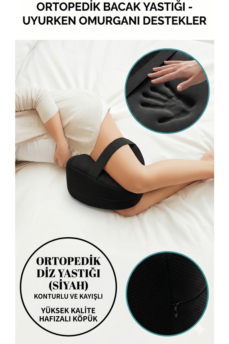 Simple The Pillow Simple The Pillow Visco Ortopedik Diz Yastığı Bacak Arası Destek Yastığı Memory Foam Yastık Kalça — 5. ürün görseli