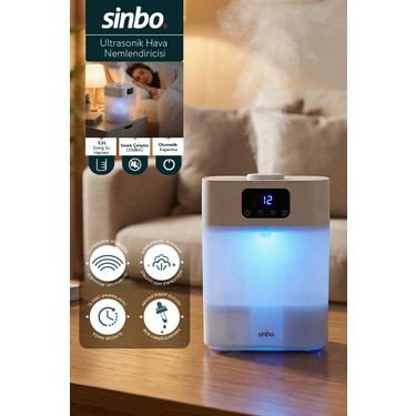 Sinbo Sinbo SAH-6119 Hava Nemlendirici - Beyaz | Sessiz Çalışma, Şık Beyaz fiyatı ve görseli