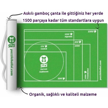Sizs Sizs Puzzle Halısı 1500 Parça Zorluk Seviyesi Uygun Materyal ile Pratik Kullanım — 2. ürün görseli