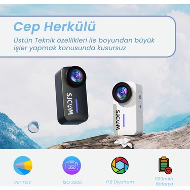 Sjcam Sjcam C110+ 4K Wifi F1.8 20MP 170° 6 Eksenli Jiroskop IP65 30 Metre Su Geçirmez Mini Aksiyon — 3. ürün görseli