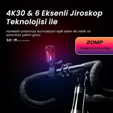 Sjcam Sjcam C110+ 4K Wifi F1.8 20MP 170° 6 Eksenli Jiroskop IP65 30 Metre Su Geçirmez Mini Aksiyon — 6. ürün görseli