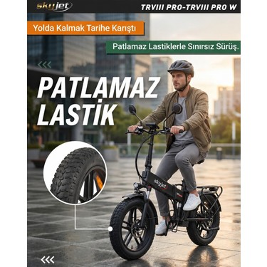 Skyjet Skyjet Trvııı Pro W Çift Bataryalı 1000W Elektrikli Bisiklet Ayna Çanta ve El Gazı — 6. ürün görseli