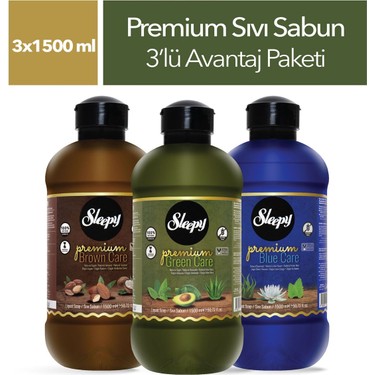Sleepy Sleepy Premium Serisi Sıvı Sabun 3X1500 fiyatı ve görseli