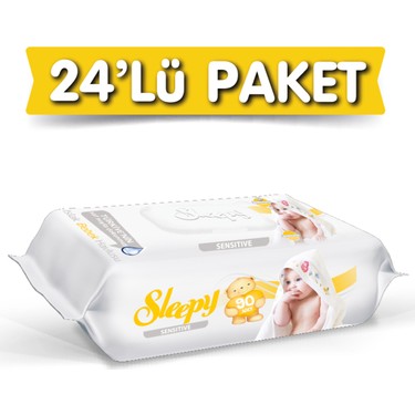 Sleepy Sleepy Sensitive 90 Yapraklı Islak Havlu Mendil 24'lü Paket 2160 Yaprak Hassas Temizlik fiyatı ve görseli