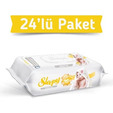 Sleepy Sleepy Sensitive 90 Yapraklı Islak Havlu Mendil 24'lü Paket 2160 Yaprak Hassas Temizlik — 2. ürün görseli