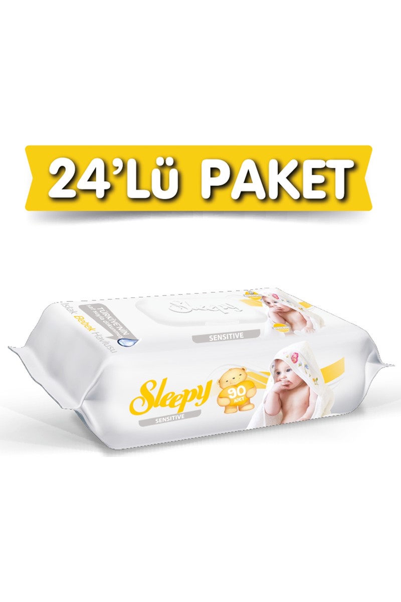 Sleepy Sleepy Sensitive 90 Yapraklı Islak Havlu Mendil 24'lü Paket 2160 Yaprak Hassas Temizlik — 5. ürün görseli