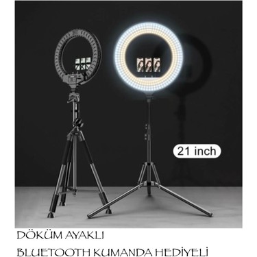 Smayling Smayling Ring Light LED Işık Halkası 21 Inç 54 cm Profesyonel Stüdyo Işığı ve 210 cm Döküm Ayak fiyatı ve görseli