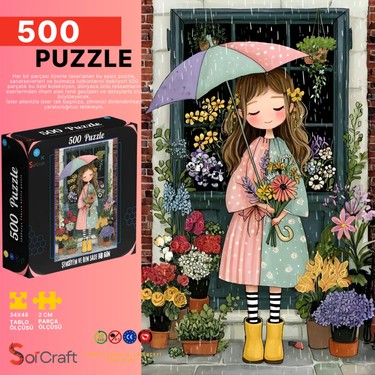 Soi Craft Soi Craft 500 Parça Puzzle Şemsiyem ve Ben Sade Bir Gün fiyatı ve görseli