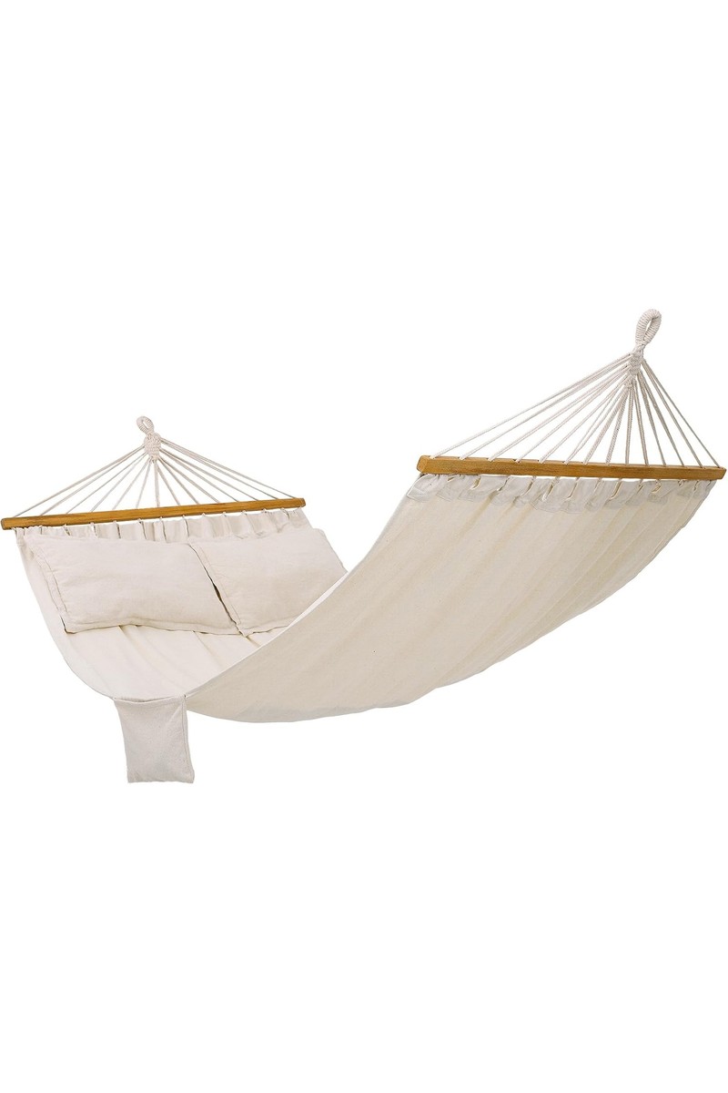 Songmics GDC22M Hamak, Dış Mekan Çok Kişilik, Çubuk Hamak, 200 x 150 Cm, Tüv Rheinland, 300 Kg, Bej