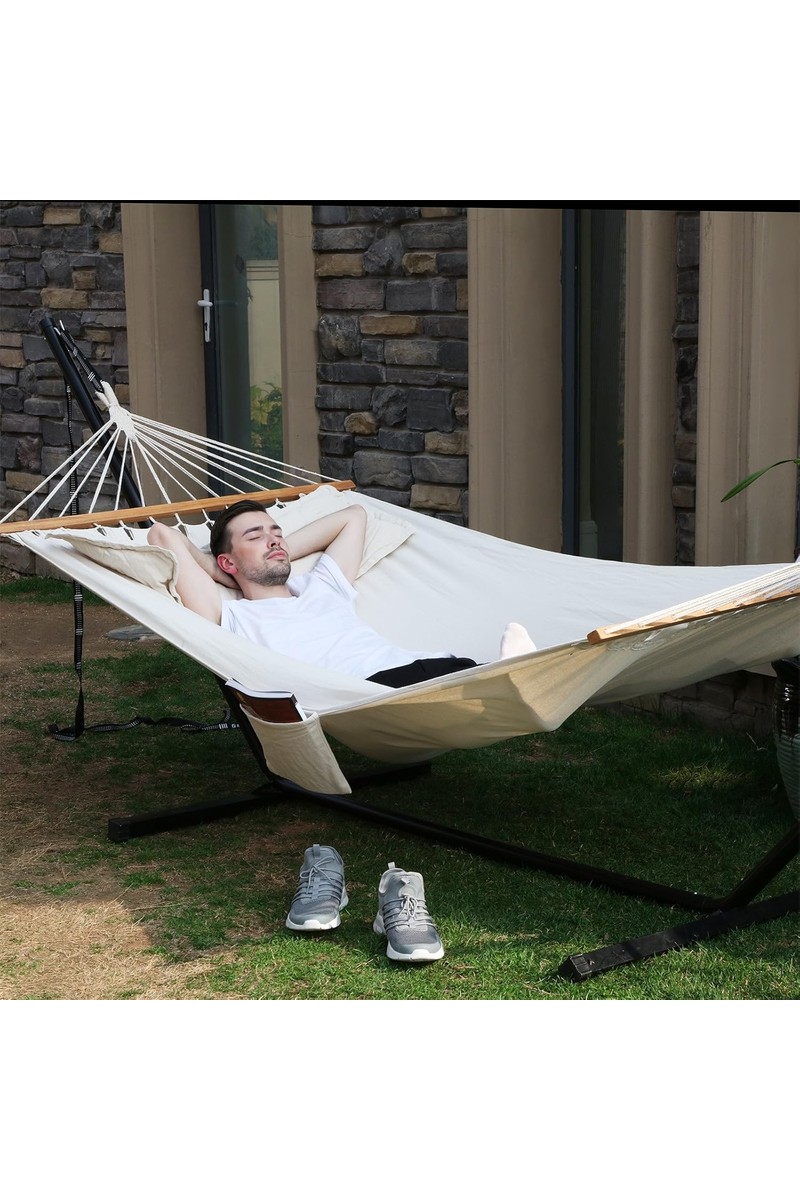 Songmics Songmics GDC22M Hamak, Dış Mekan Çok Kişilik, Çubuk Hamak, 200 x 150 Cm, Tüv Rheinland, 300 Kg, Bej — 3. ürün görseli
