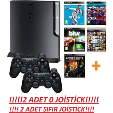 Sony Sony Playstation 3 +Slim Kasa+ 500GB + 180 Oyun+ 2 Sıfır Joistick +1 Yıl fiyatı ve görseli