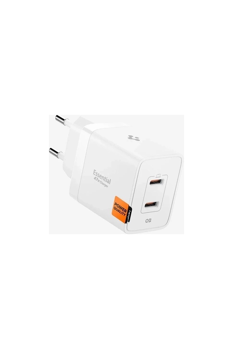 Spigen 47W USB-C 2 Port Mini Hızlı Şarj Aleti PPS 2.0 Super