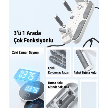 Reidan St-3 Egzersiz Şınav Tahtası 3ın1 Barfiks Push-Up, Plank ve Direnç Bandı — 5. ürün görseli