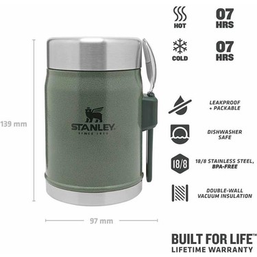 Stanley Stanley Klasik Paslanmaz Çelik Yemek Termosu Kaşıklı 0,40 LT — 3. ürün görseli