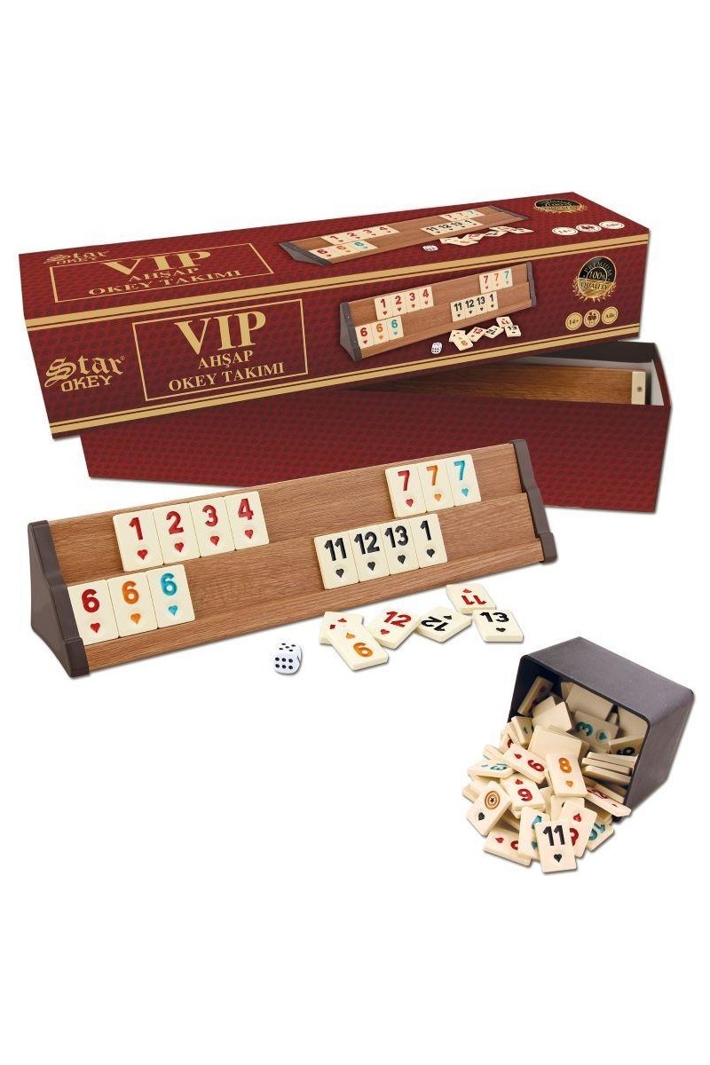 Star Oyun Aletleri Star Oyun Aletleri Safir Star Vip Plus Ahşap Okey Takımı Eğlenceli Oyun Deneyimi 4 Parça Oyun Taşı — 2. ürün görseli