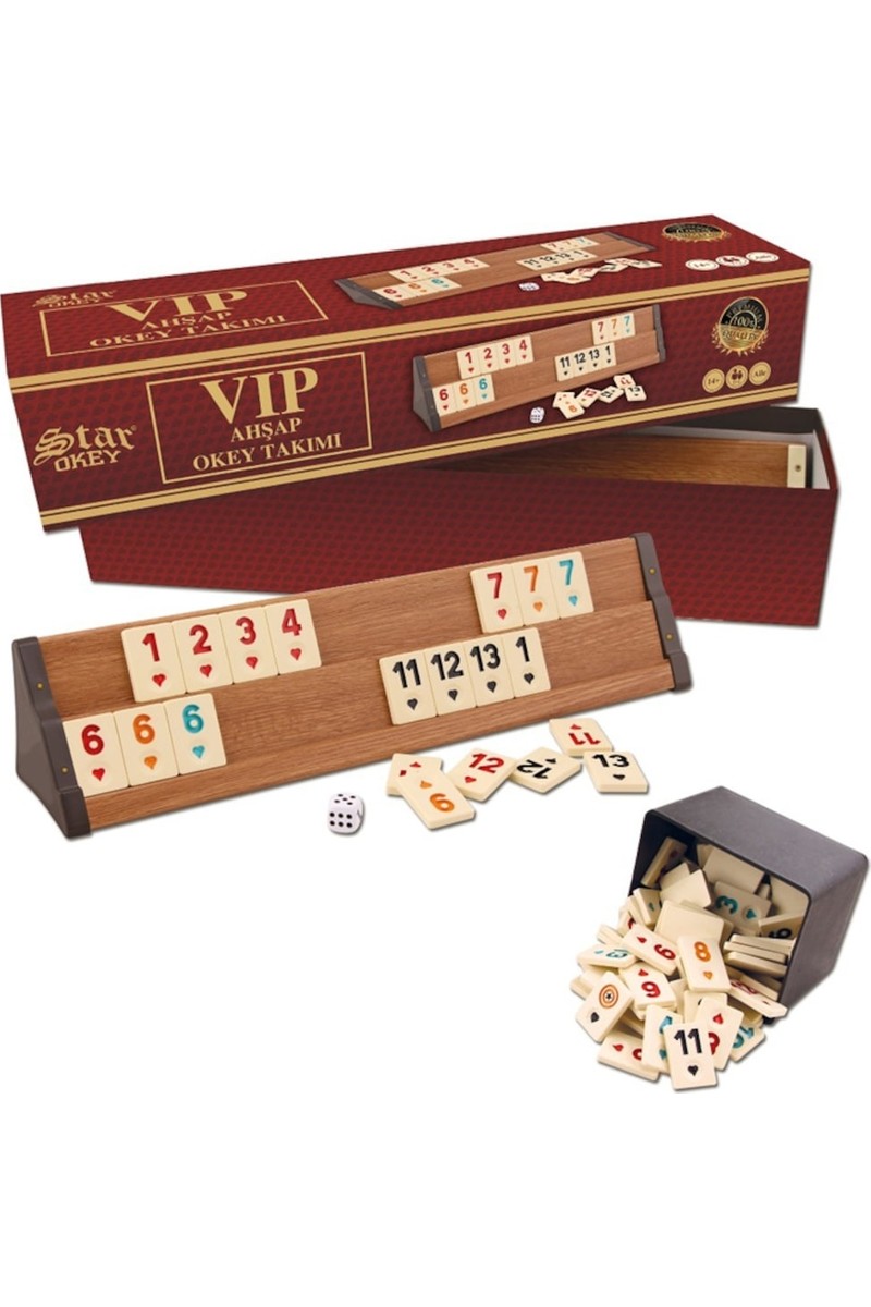 Star Oyun Aletleri Star Oyun Aletleri Safir Star Vip Plus Ahşap Okey Takımı Eğlenceli Oyun Deneyimi 4 Parça Oyun Taşı — 3. ürün görseli