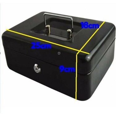Staxx Power Staxx Power Anahtarlı Çelik Kasa Bozuk Para Kasası Nakit Kutusu Büyük Boy  9X18X25 — 3. ürün görseli