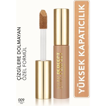 Flormar Stay Perfect Yüksek Pigmentli & Yarı Mat Bitişli Likit Kapatıcı (009 Tan) fiyatı ve görseli