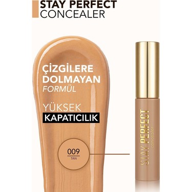 Flormar Stay Perfect Yüksek Pigmentli & Yarı Mat Bitişli Likit Kapatıcı (009 Tan) — 4. ürün görseli