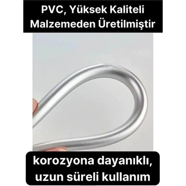 Suvia Suvia Gümüş Gri Dayanıklı Esnek Kırılmaz Çatlamaz Patlamaz Sızdırmaz Pvc Banyo Duş Musluk Hortumu — 2. ürün görseli