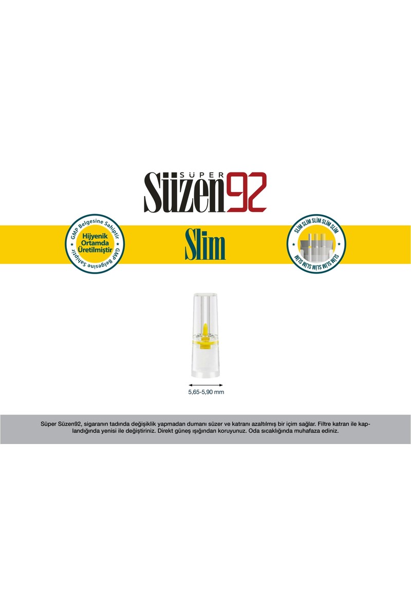 Süzen Süzen 92 Sigara Ağızlığı Filtresi Slim 540'lı Ekonomik Poşet + 60'lı Adaptör (ÖZEL SERİ) — 3. ürün görseli