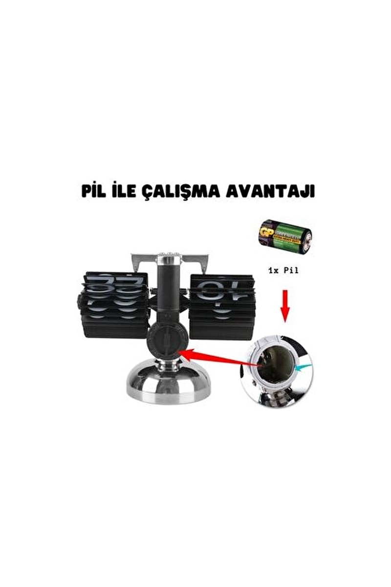 SZ SZ Master Retro Lüks Masaüstü Otomatik Dijital Saat Kuvars Pilli Saat Ev Dekorları Retro Flip Saat — 2. ürün görseli