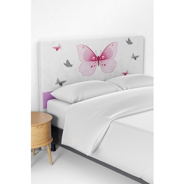Talia Home Talia Home Kelebekler Desenli Çocuk Odası Yatak Baza Başlık Kılıfı fiyatı ve görseli