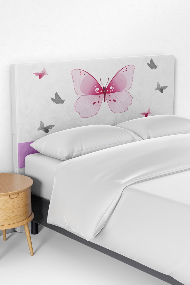 Talia Home Talia Home Kelebekler Desenli Çocuk Odası Yatak Baza Başlık Kılıfı — 4. ürün görseli