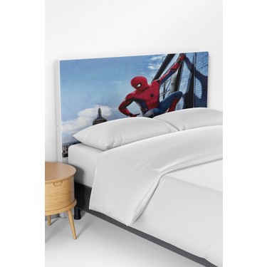 Talia Home Talia Home Mavi Spider-Man Örümcek Adam Desenli Çocuk Odası Yatak Baza Başlık Kılıfı fiyatı ve görseli