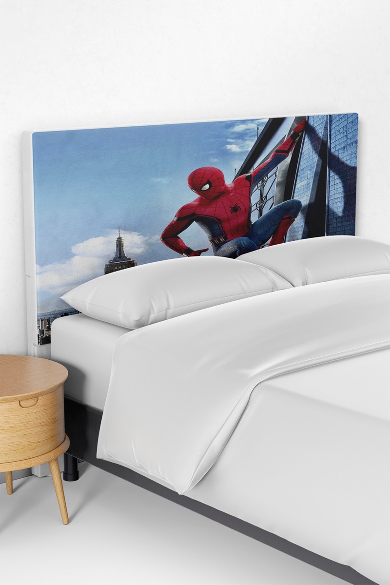 Talia Home Talia Home Mavi Spider-Man Örümcek Adam Desenli Çocuk Odası Yatak Baza Başlık Kılıfı — 4. ürün görseli