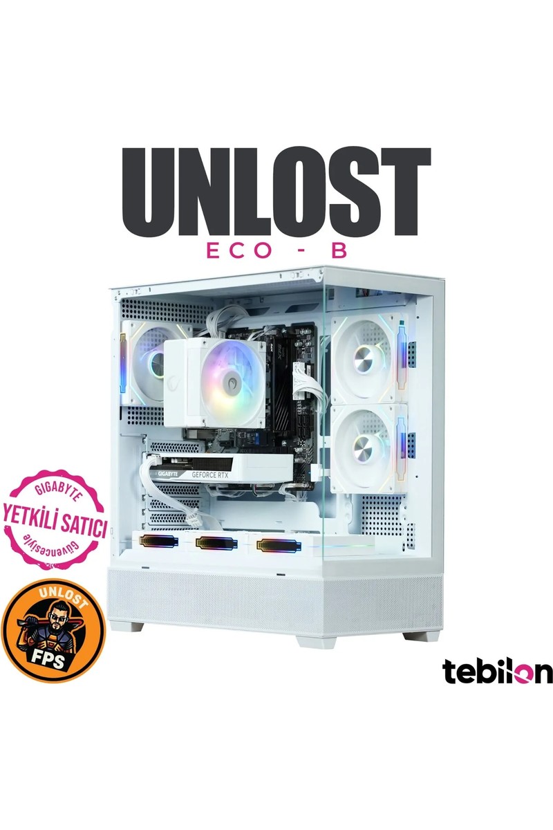 Tebilon Unlost Eco-Amd Ryzen 7500F-GIGABYTE B650M S2H-GIGABYTE Geforce Rtx 5060 Eagle Ice 8GB-16GB-1TB SSD Beyaz-Oem Paket