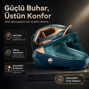 Tefal Tefal 9 Bar Basınçlı Buhar Kazanlı Ütü, 850 G/dk Şok Buhar, LED Görüş Işığı, Akıllı Buhar Sensörü — 2. ürün görseli
