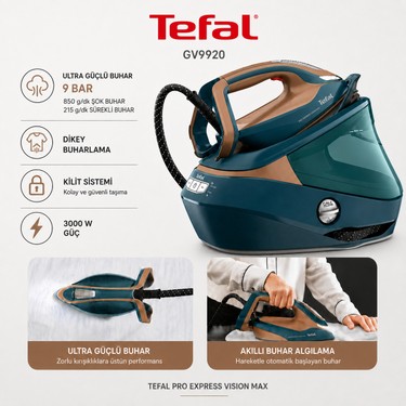 Tefal Tefal 9 Bar Basınçlı Buhar Kazanlı Ütü, 850 G/dk Şok Buhar, LED Görüş Işığı, Akıllı Buhar Sensörü — 4. ürün görseli