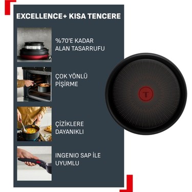 Tefal Tefal Excellence+ Fusion Core 9x Mix Kısa Tencere - 24 — 5. ürün görseli
