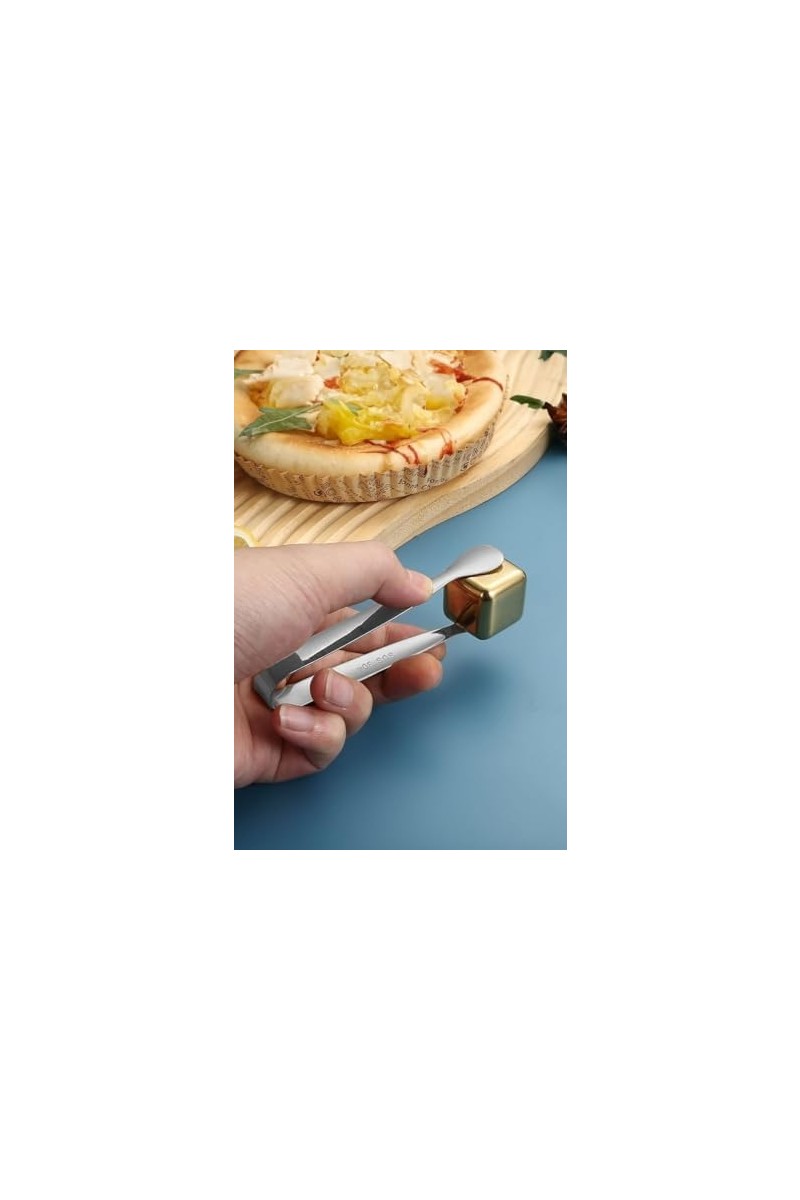 TeknoKapsül 304 Çelik 6 Adet Mini Silver 11 Cm. Buz Maşası CIN624BY-6