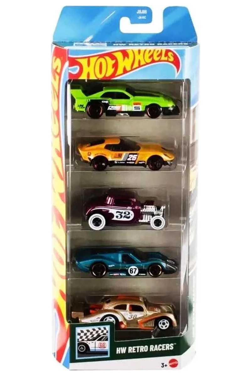 TeknoKapsül Hot Wheels 5'li Araba Seti - JBJ86 Hw Retro Racers