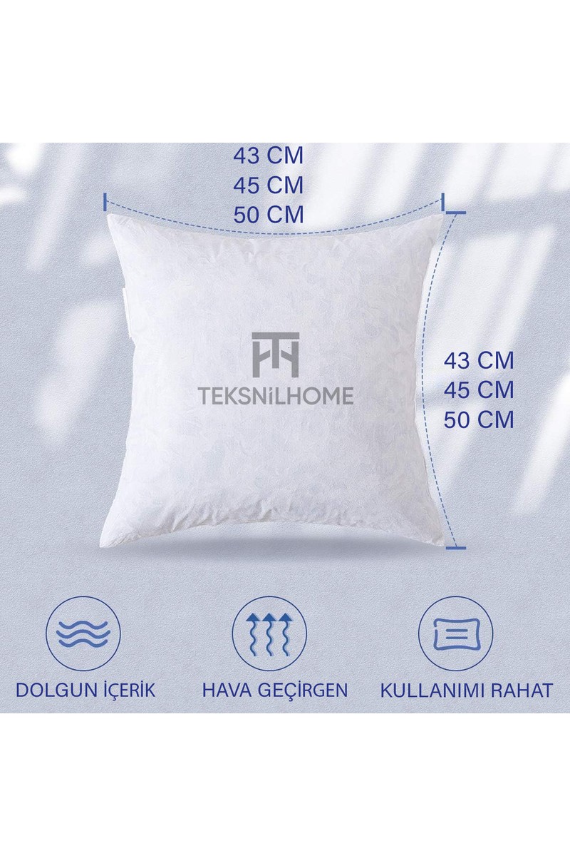 Teksnil Teksnil Home | 4 Adet Kırlent Iç Yasıtk | Boncuk Silikon | 5 Ebat | Premıum | Koltuk Dekor Yastığı 30x50 — 3. ürün görseli