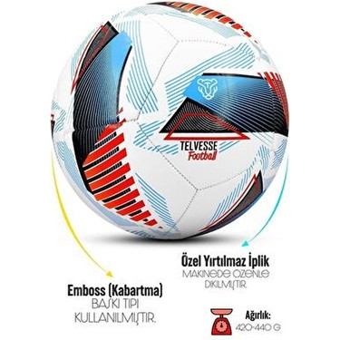 Telvesse Futbol Topu 2025 Neon League Ball Pompalı Set Dayanıklı Sert Zemin Halı Saha Topu Super — 2. ürün görseli