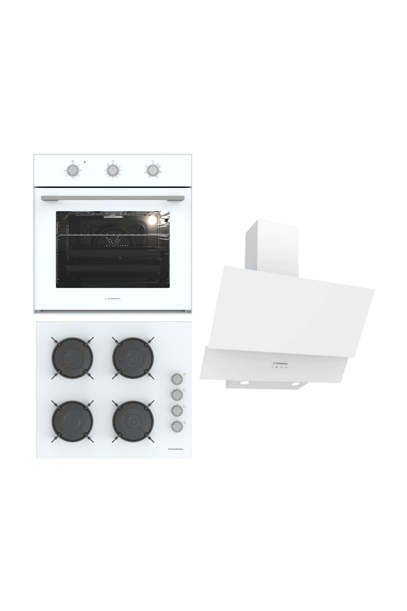 Termikel Ankastre Set (Bo O6435C W + Bh P6144C W + Ch C6532C Ww)