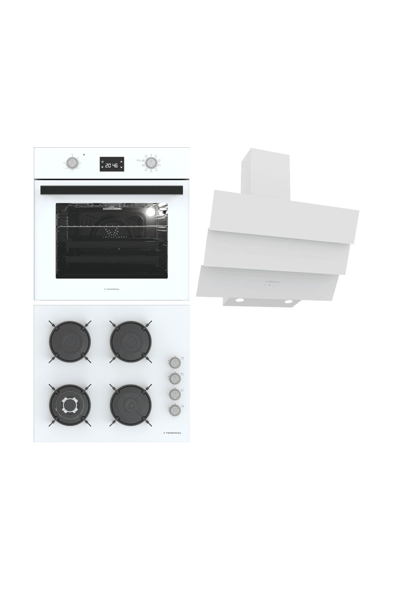 Termikel Ankastre Set (Bo O6555C W + Bh P6194C W + Ch S6532C Ww)