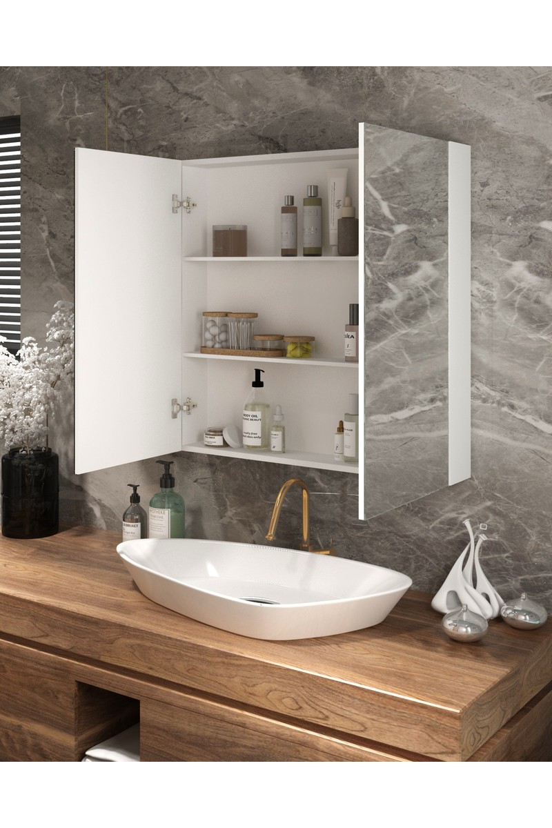 Tetto Elagante Lavobo Üstü Aynalı Banyo Dolabı 60 x 60 cm